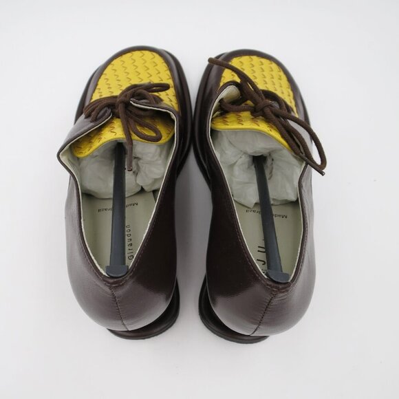 Anthropologie Kaju by A.J. Giraudon Made in Brazil Brown Leather Wedge Loafers 9 - Picture 5 of 15